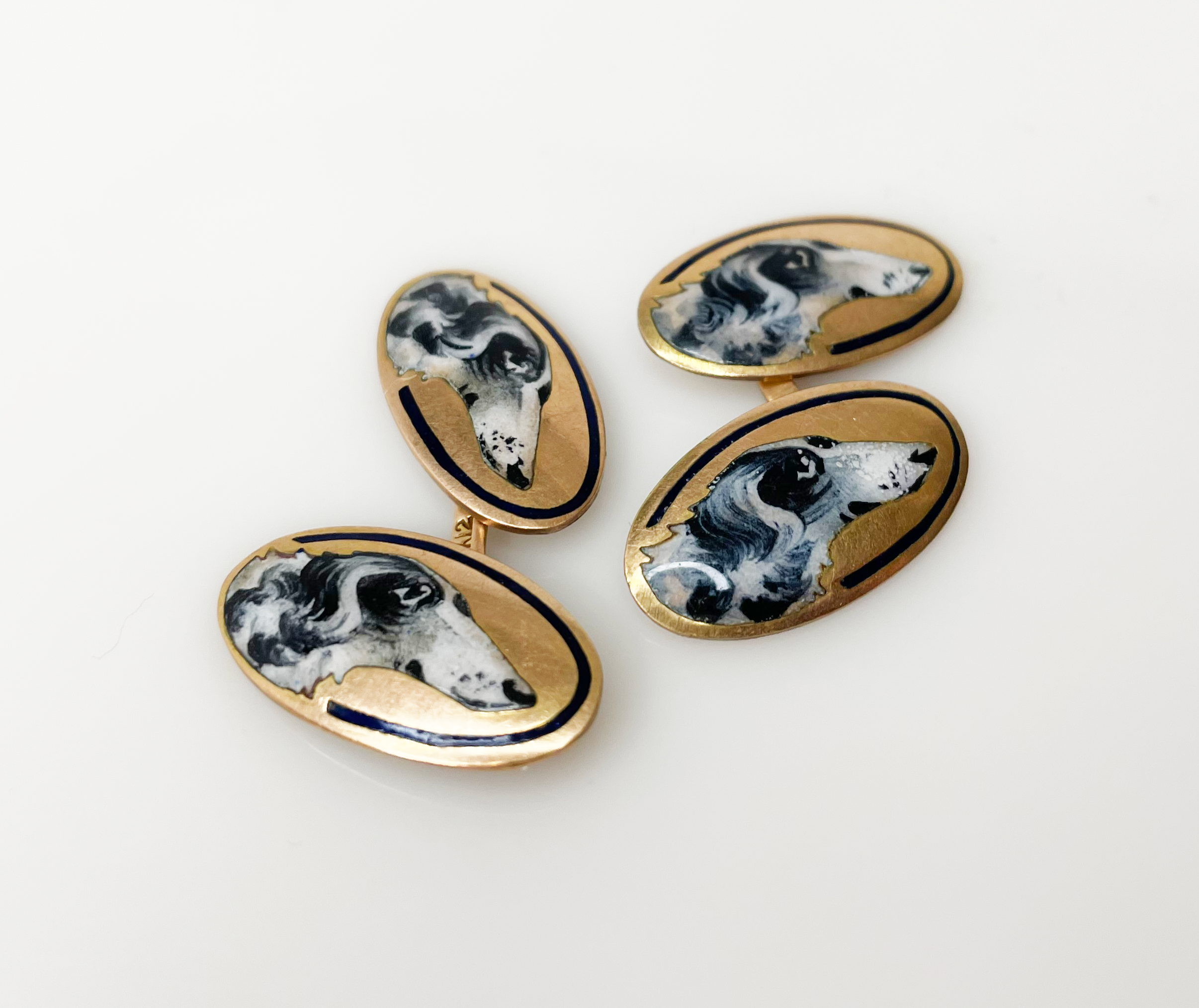 12kt Hound Cuff Links