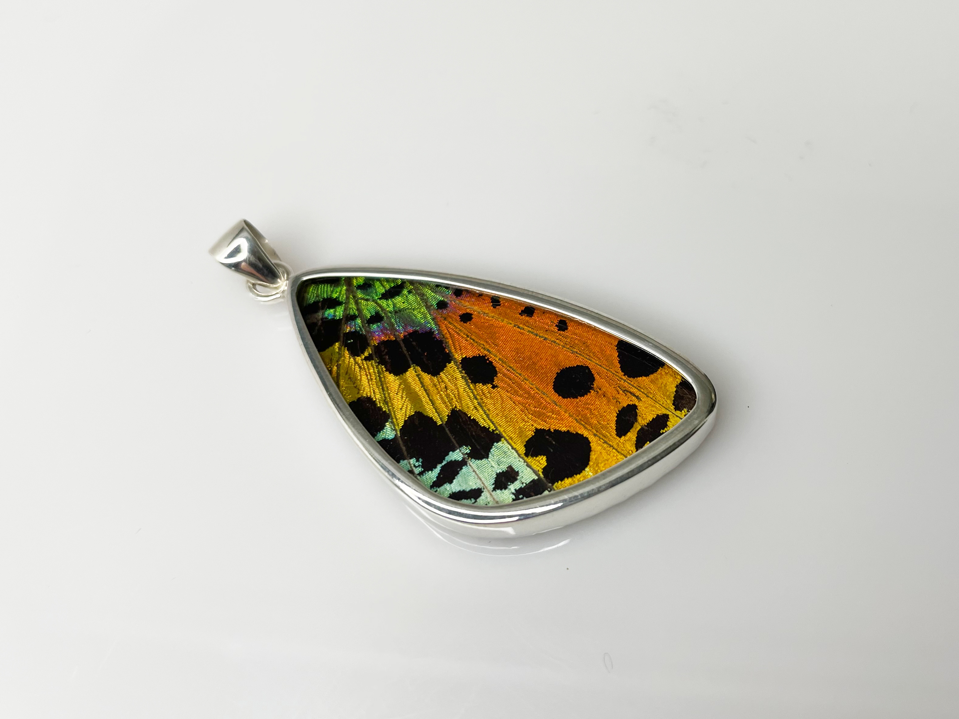 Large Sunset Moth Wing Pendant