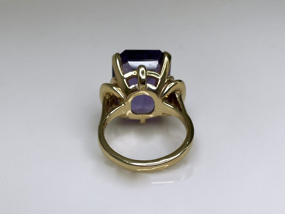 Thumbnail: 14k Vintage Retro Amethyst Ring