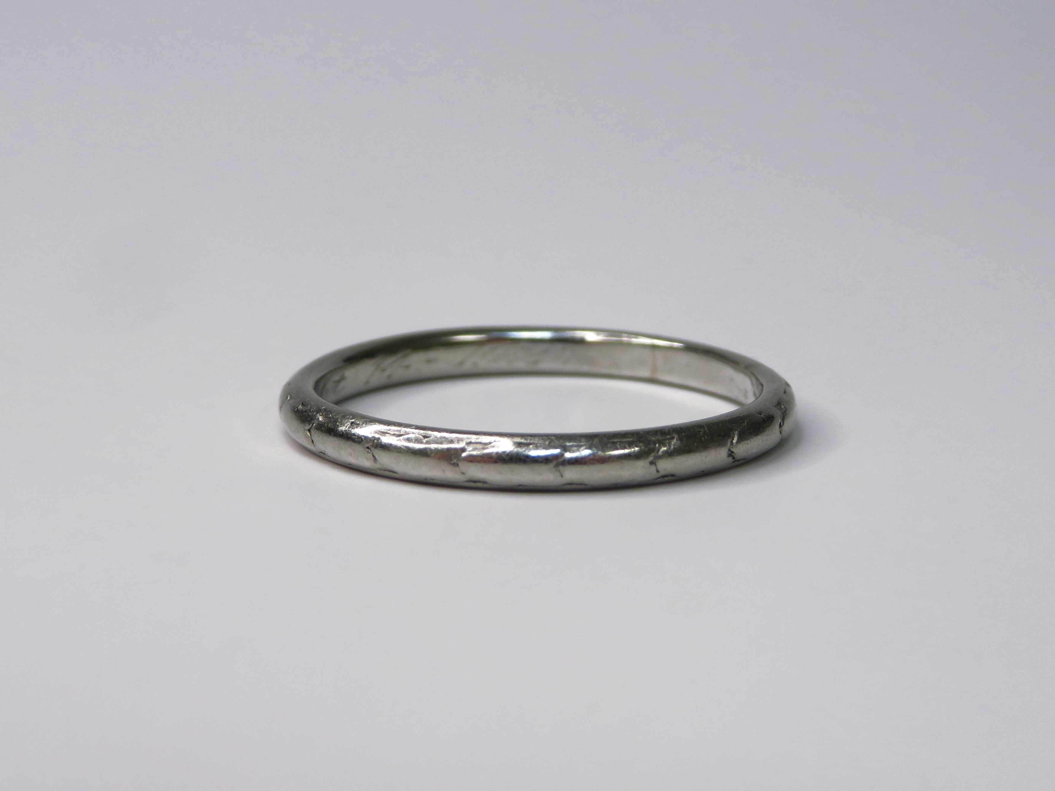 Antique Engraved Platinum Band