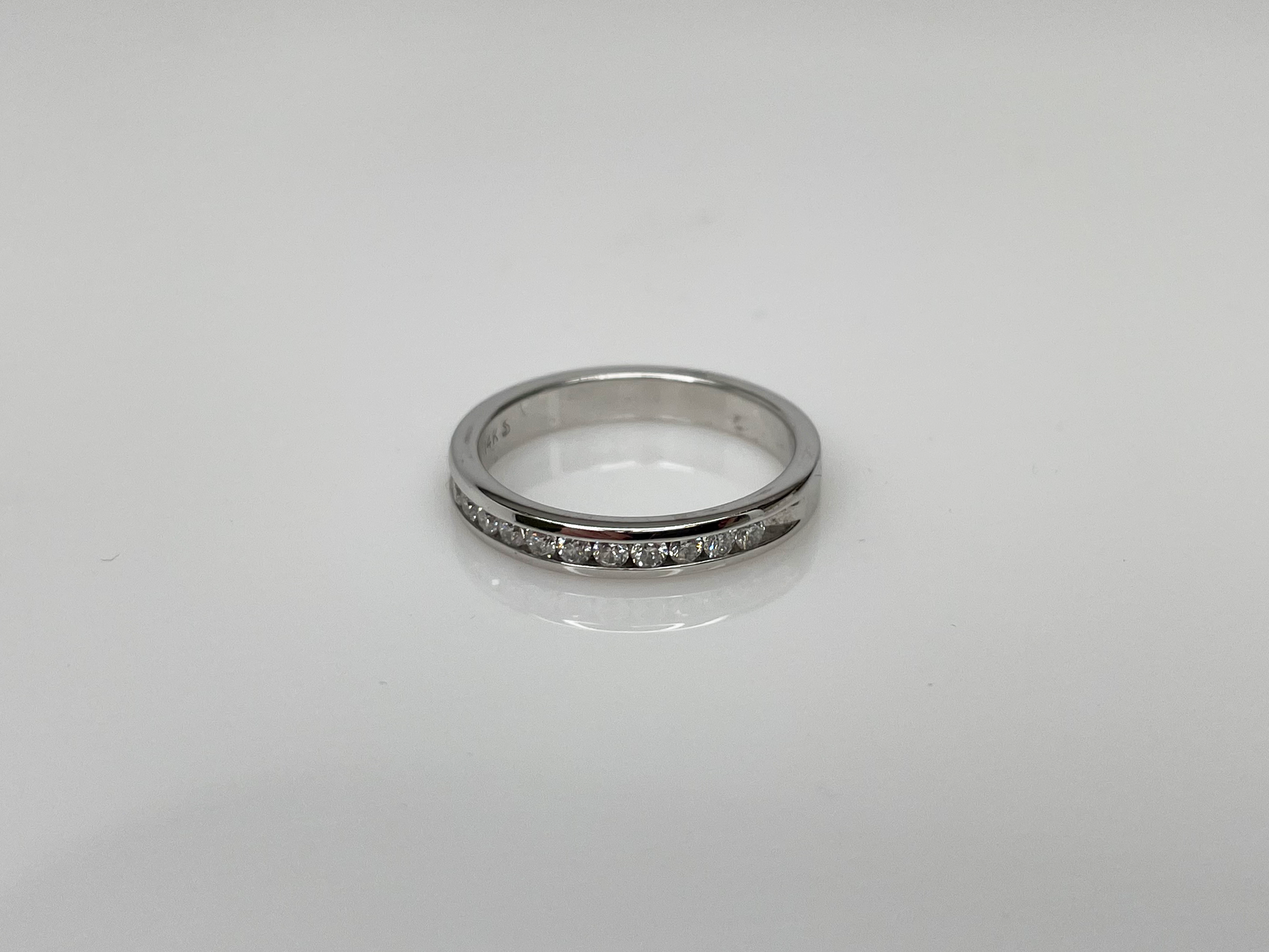 14kt Diamond Channel Set Band