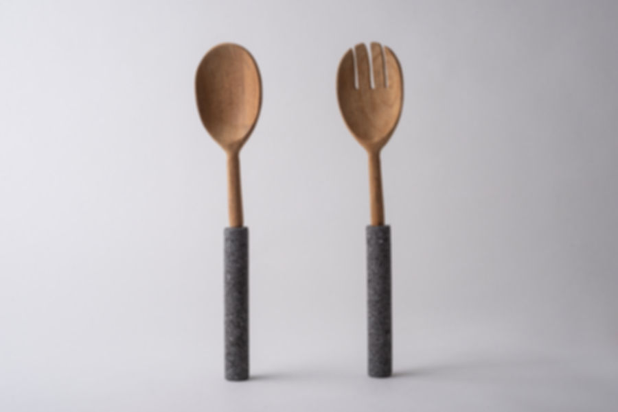 Spoon & Fork Set | Pebbles