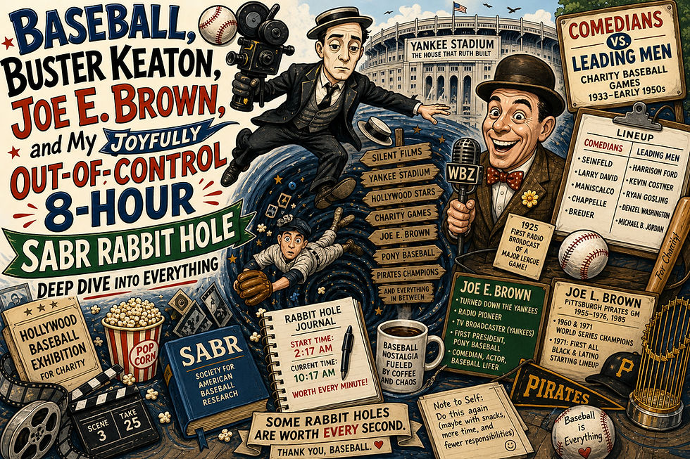 Baseball, Buster Keaton, Joe E. Brown, and My Joyfully Out-of-Control 8-Hour SABR Rabbit Hole Deep Dive Into Everything