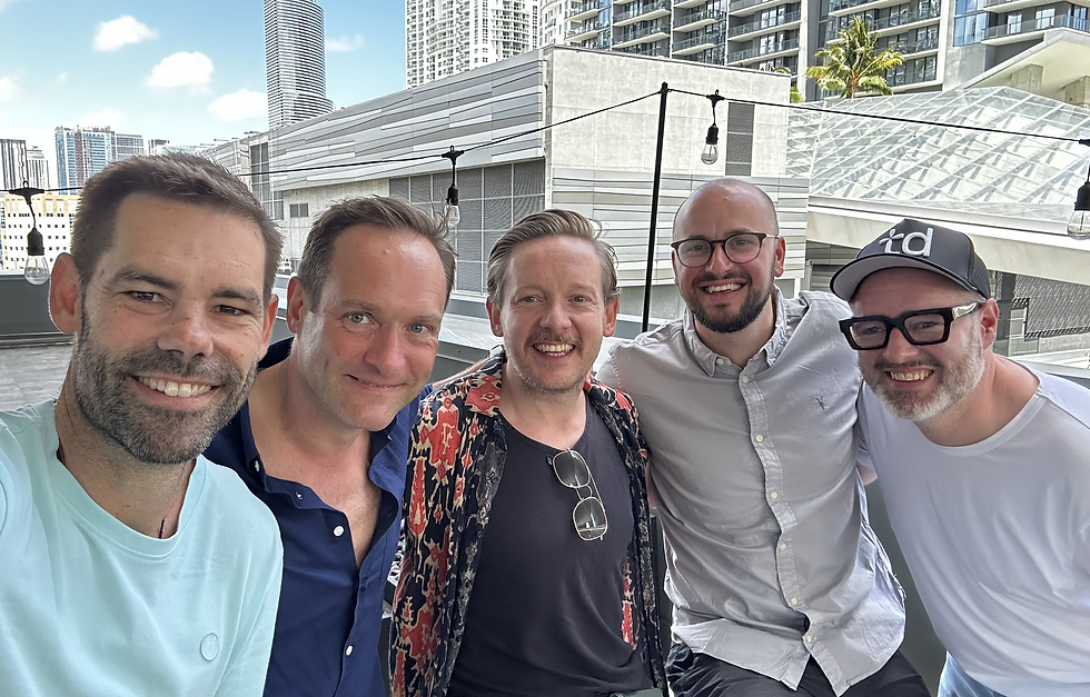 Tradedoubler launches its US Headquarters: Uli Bartholomäus, Matthias Stadelmeyer, James Maley, Dan O'Kane, Wolfgang Scherer.