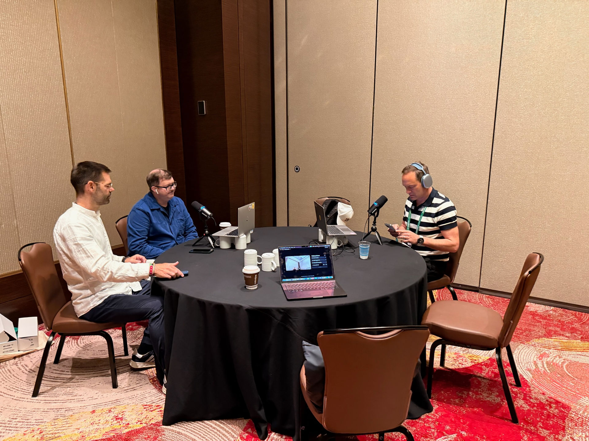 Podcast recording at PI Live USA.