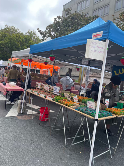 ファーマーズマーケットや地元のスーパーでの買い物