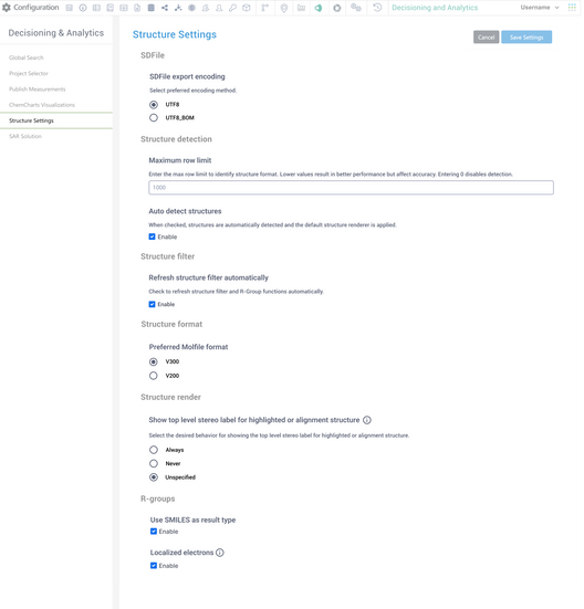 Final Settings Screen