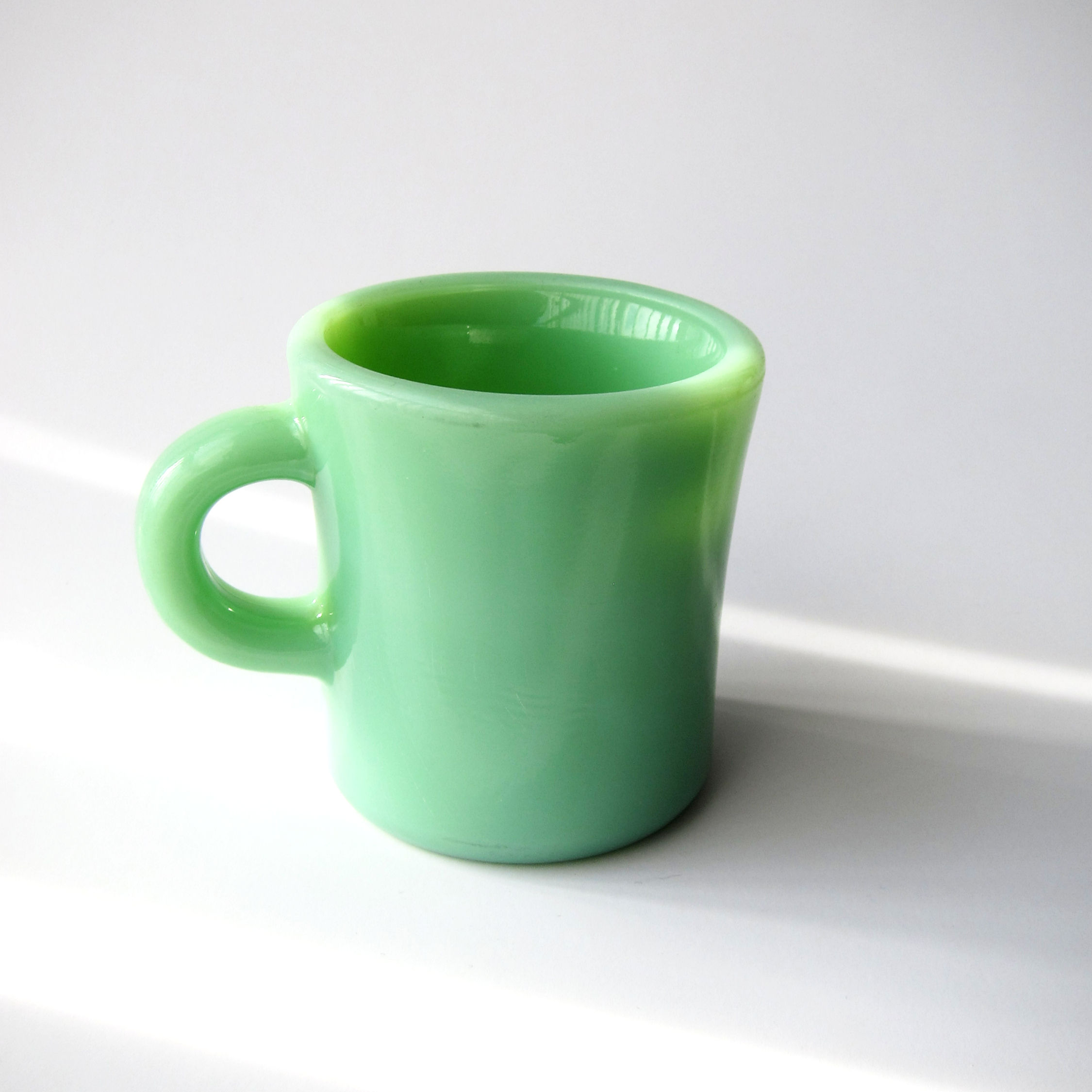 (Extra Heavy) Fire King Jadeite C Handle Mug