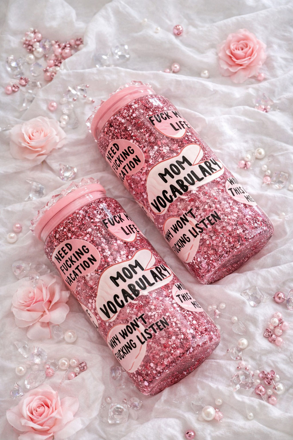 Mom vocabulary snow globe tumbler