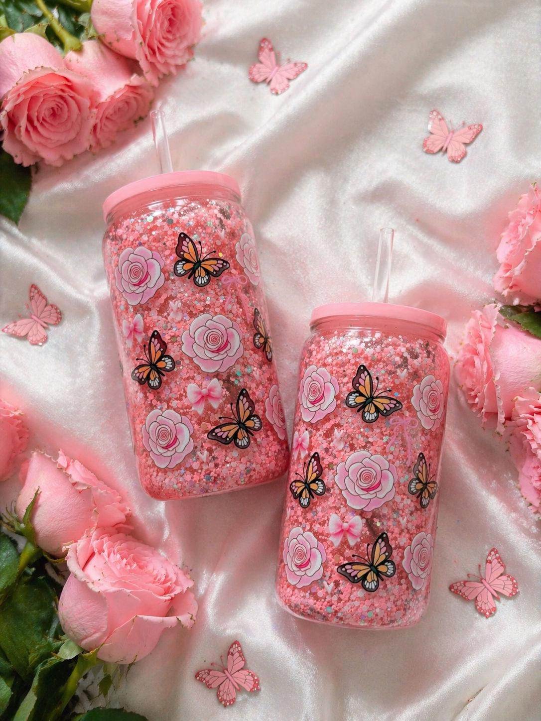 Butterfly & Roses