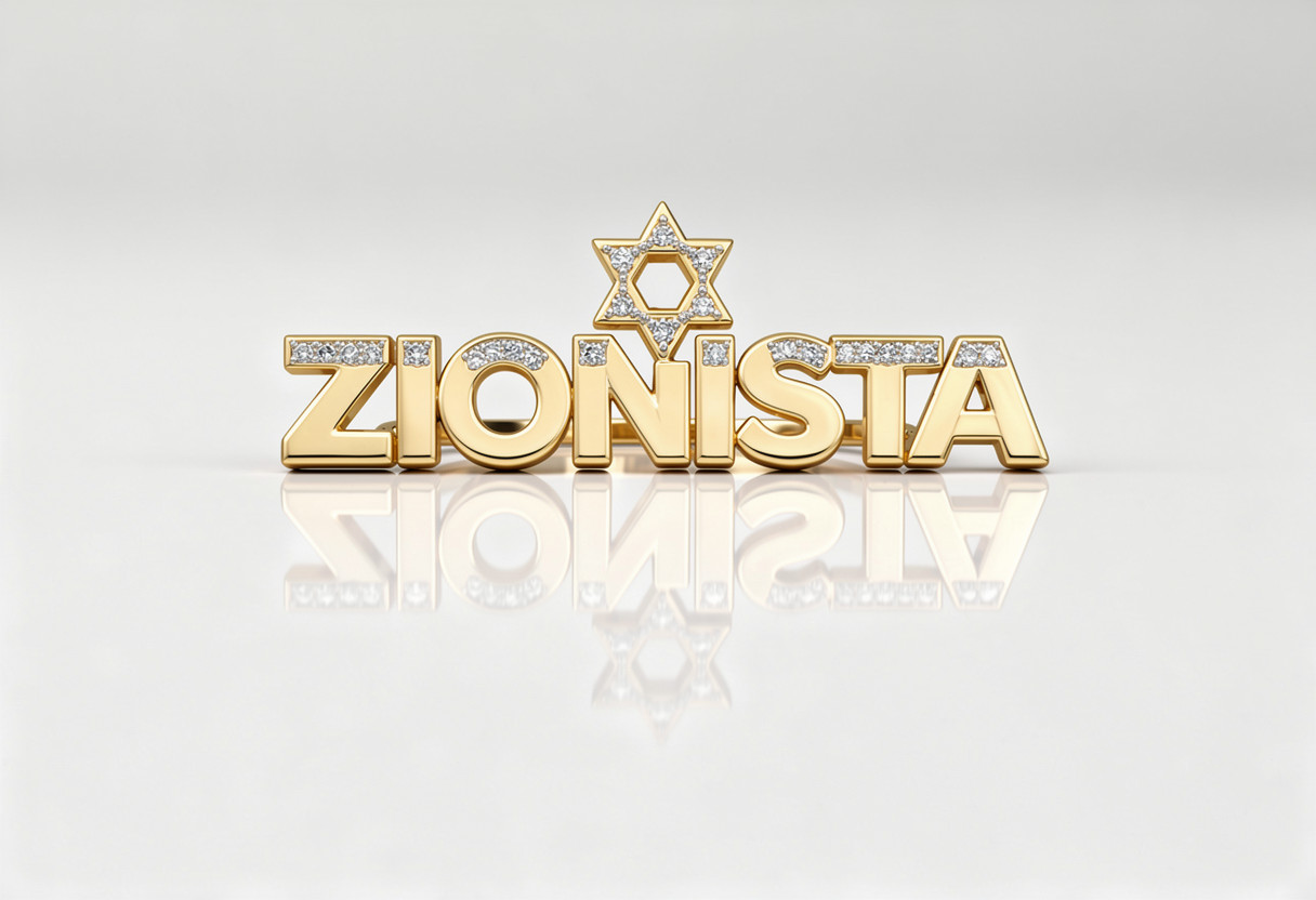 ZIONISTA Lab Diamond Brooch by ZD (0.40 TCW)