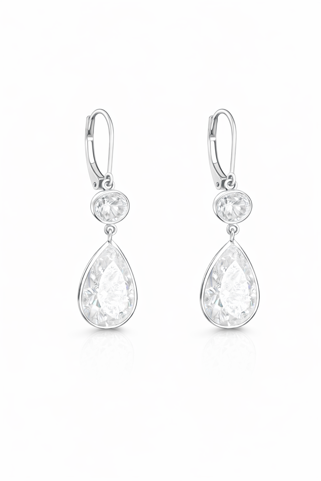 Lab Diamond Round & Pear Drop Earrings (8.00 TCW)