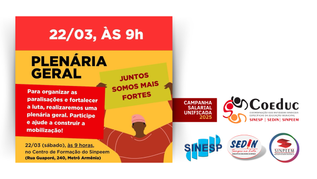 PLENÁRIA GERAL 22/03 ÀS 9h