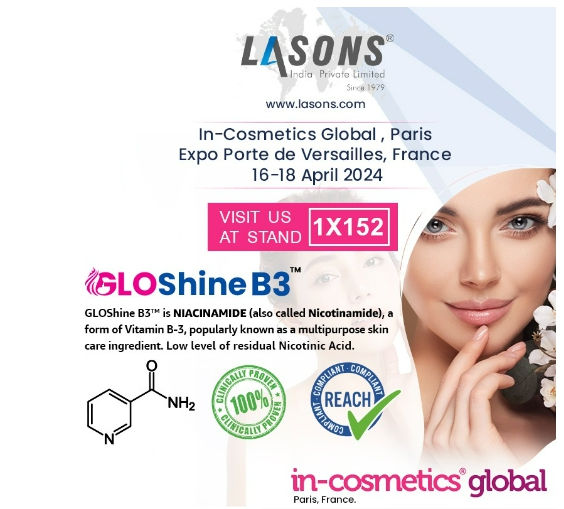 In-Cosmetics Global 2024 Paris- Lasons India