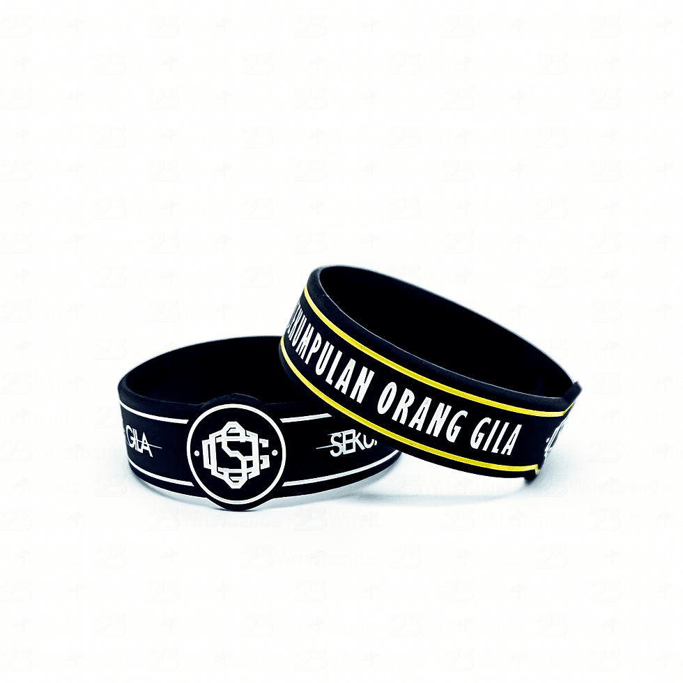 Thumbnail: Premium Custom Debossed Color-Fill Silicone Wristbands