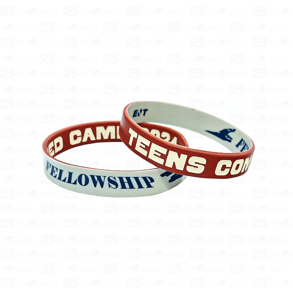 Thumbnail: Custom Two-Tone Colour-Coated Silicone Wristbands