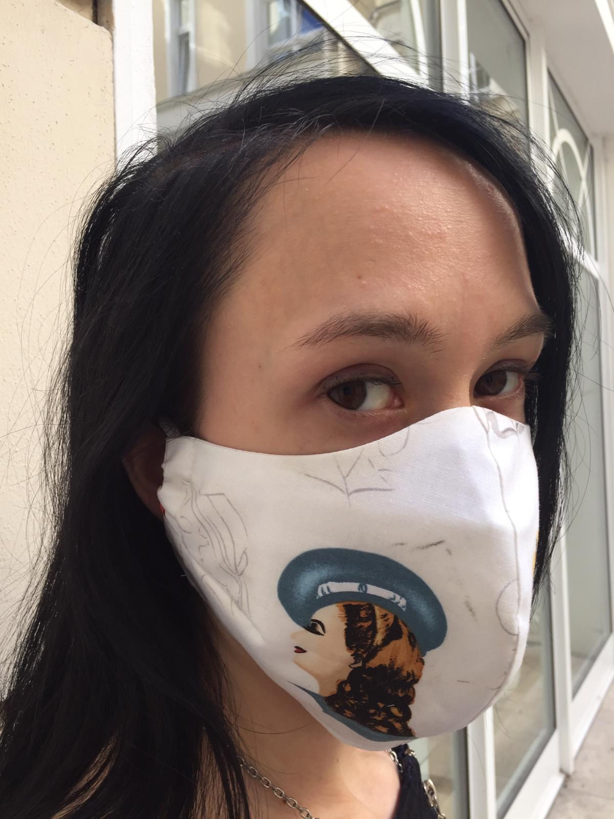 Originelle Facemask retrolook 50 th style