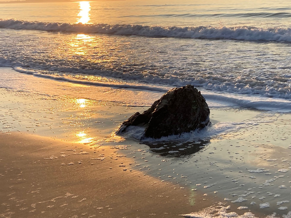 surf at sunrise on Old Orchard Beach, Maine July 2022