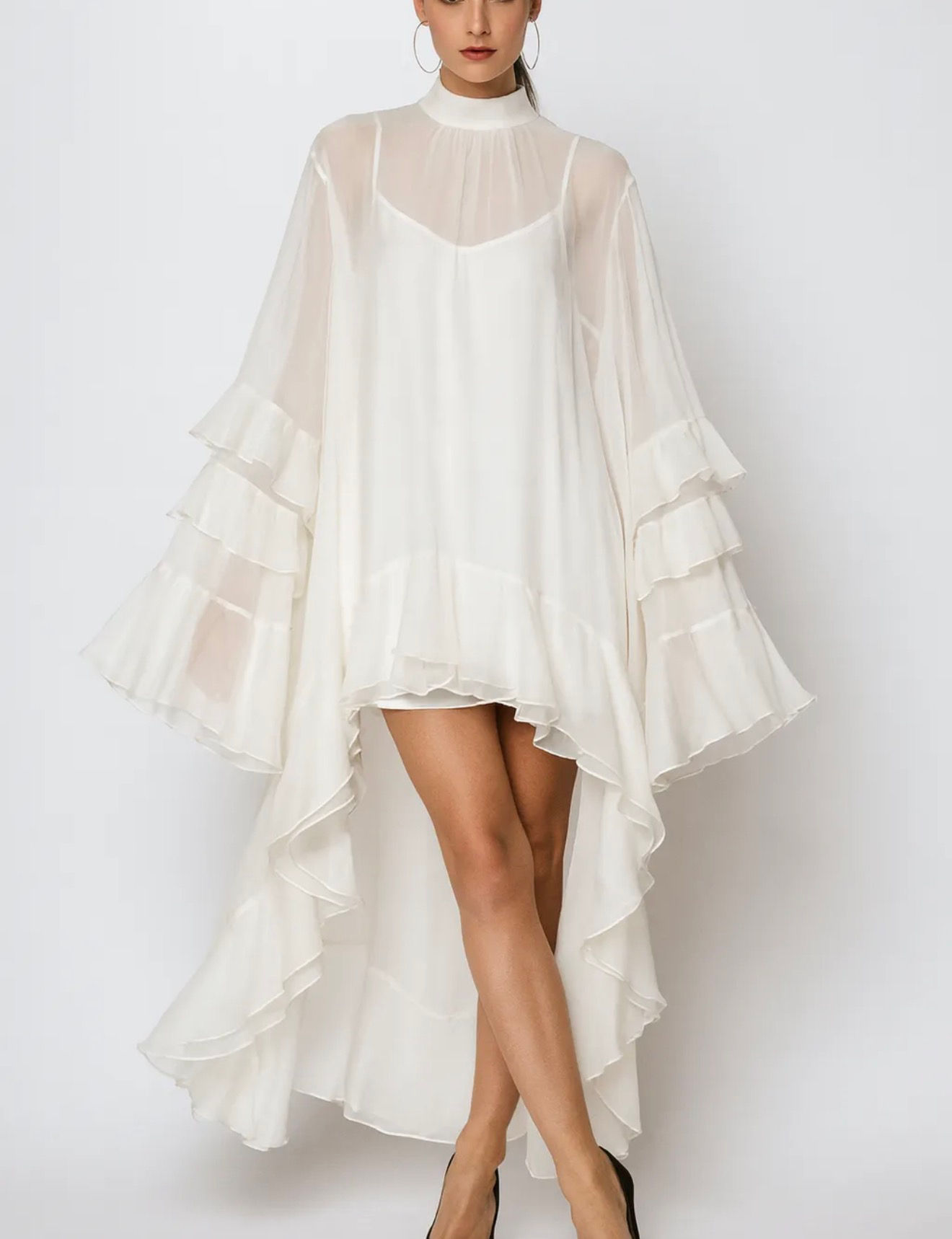 Robe voile crème 