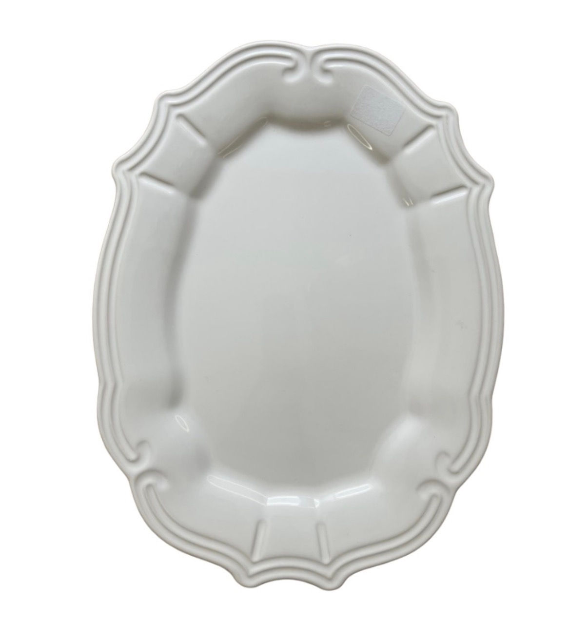 Travessa oval branca média 34x30cm