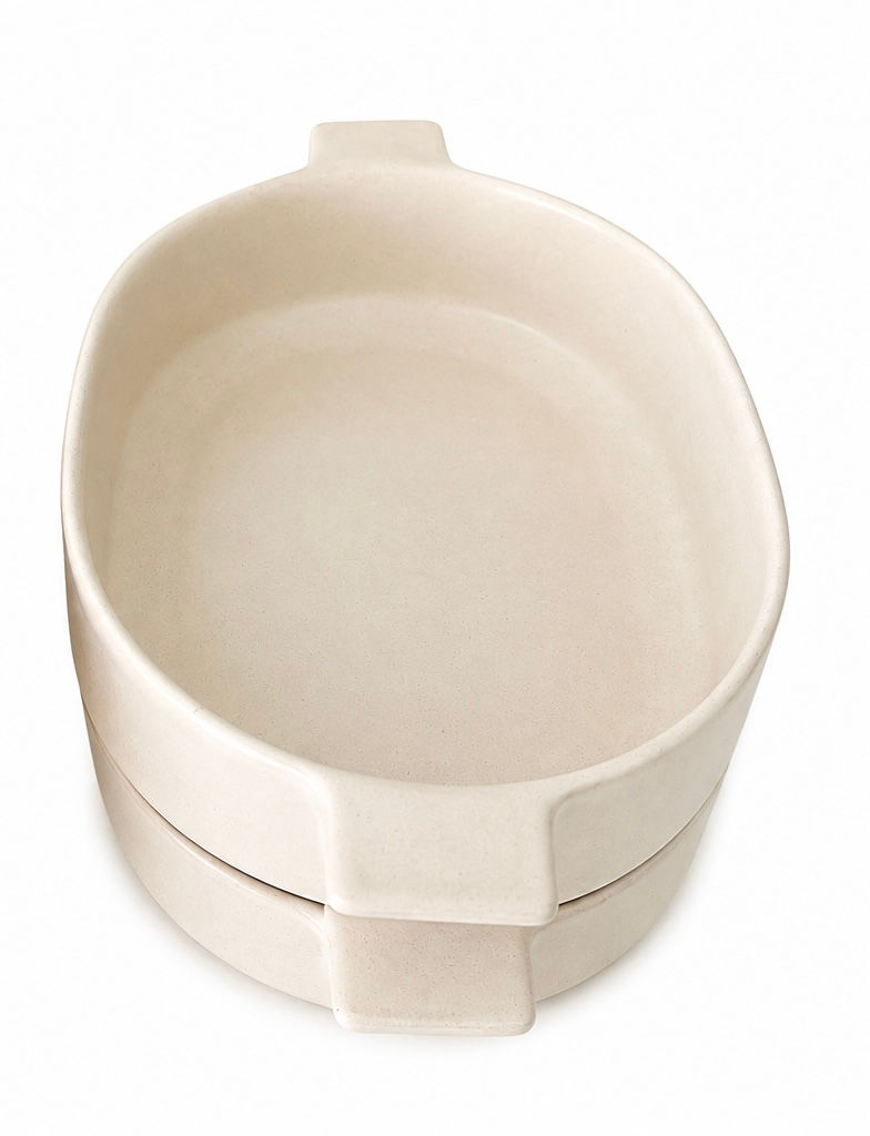 Travessa oval orgânica 21,5x28cm