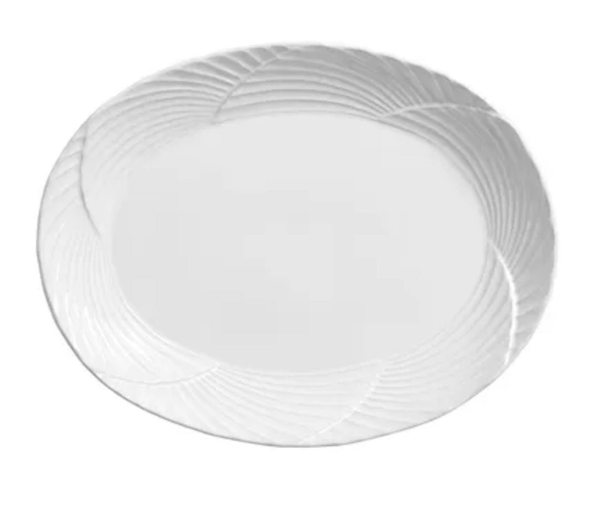 Travessa oval Scalla colonial branca 41,5x47cm