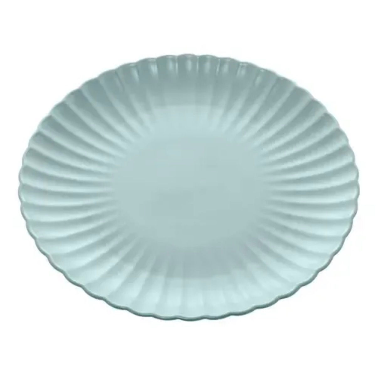 Jogo de pratos rasos porcelana Bon Gourmet Nórdica Menta 26cm