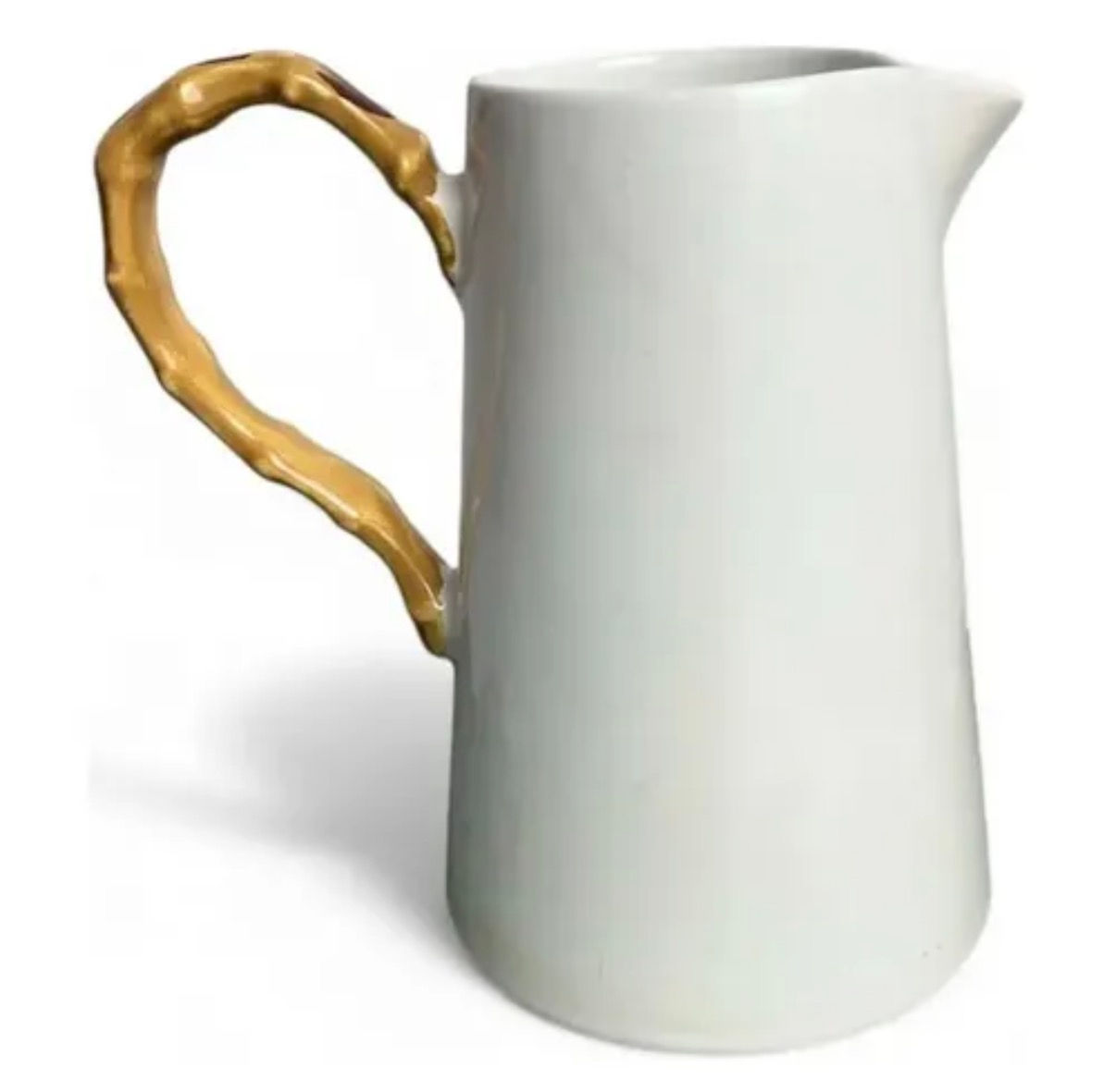 Jarra de cerâmica branca, da linha Bambu da Scalla 1,5L