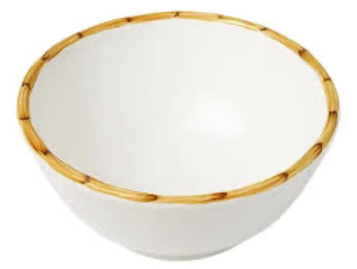 Bowl de cerâmica branca, da linha Bambu Scalla 22cm