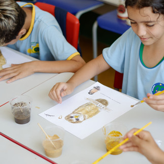 Oficina de pintura de aves Escola Municipal Padre João Borges Quintão Marliéria - Projeto Eu Passarinho