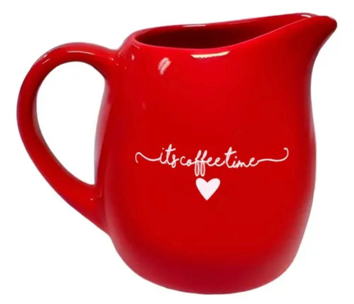 Leiteira de porcelana vermelha, modelo L_Amour Haüskraft 245ml