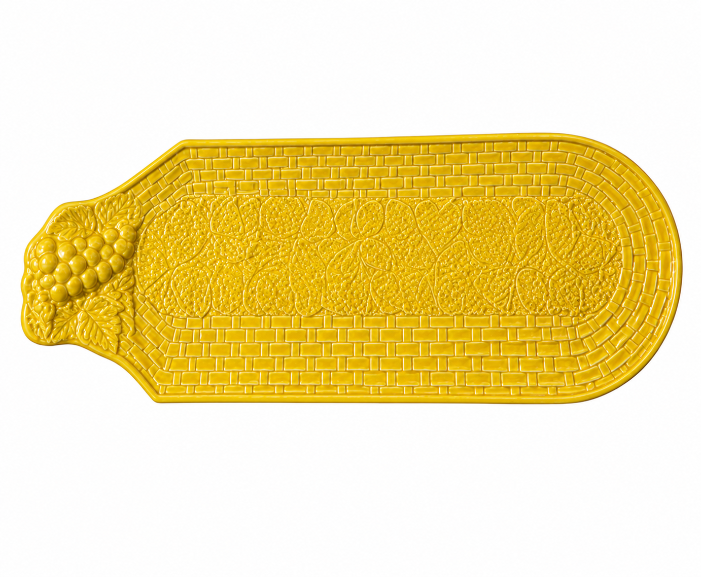 Tábua de frios oval amarelo mostarda 22,5cm