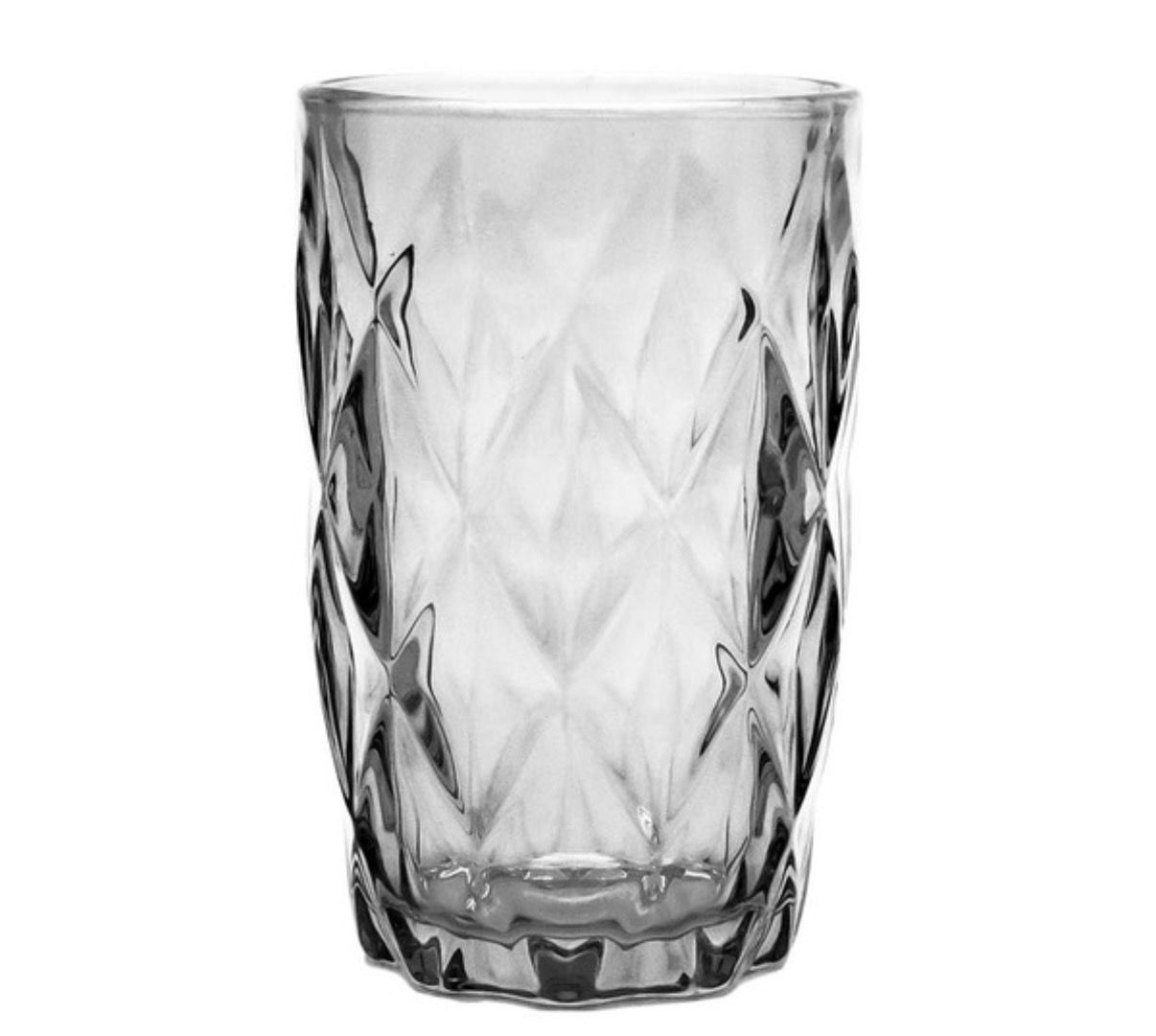 Jogo de copos de vidro Diamond Fumê 420ml