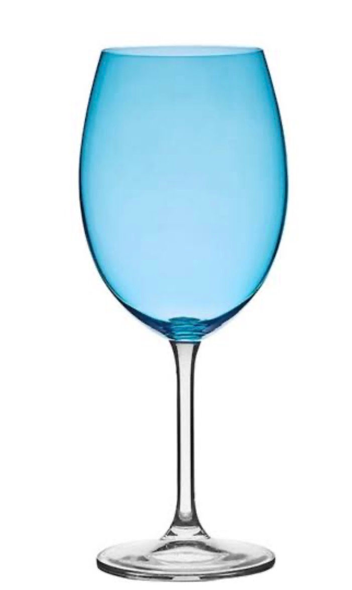 Jogo de taças em cristal azul, Bohemia 580ml