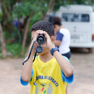 Oficina de observação de aves Eu Passarinho na APAE de Timóteo