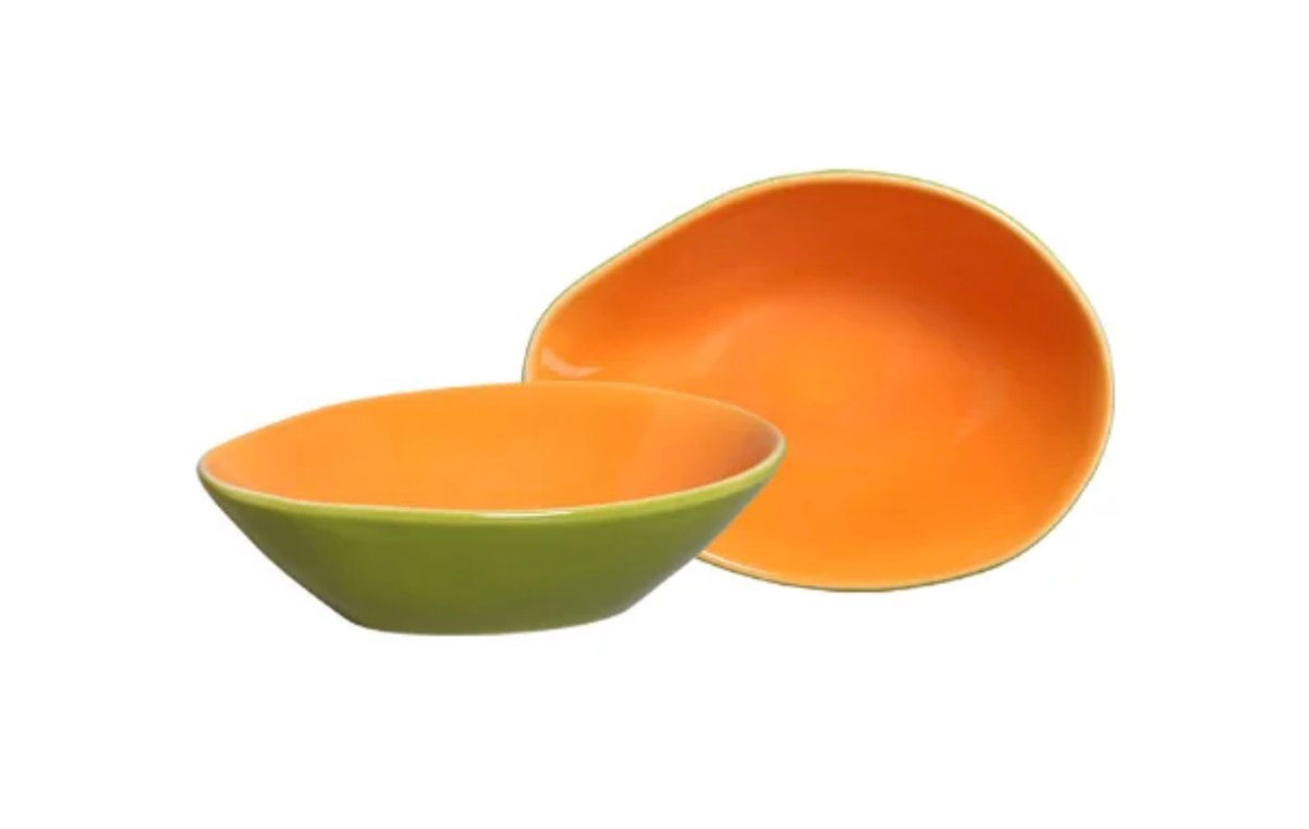 Bowl de cerâmica em formato de mamão papaia, Scalla 400ml