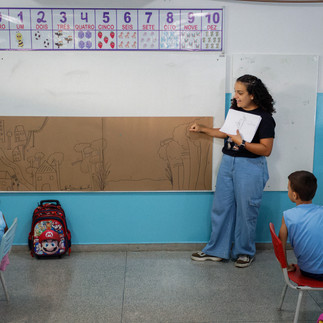 Atividade de educação ambiental do Projeto Eu Passarinho na Escola Municipal Estrelinha Azul em Ipatinga