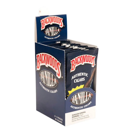 Backwoods Blue Vanilla cigars pack displayed, available in Bangkok cannabis shop