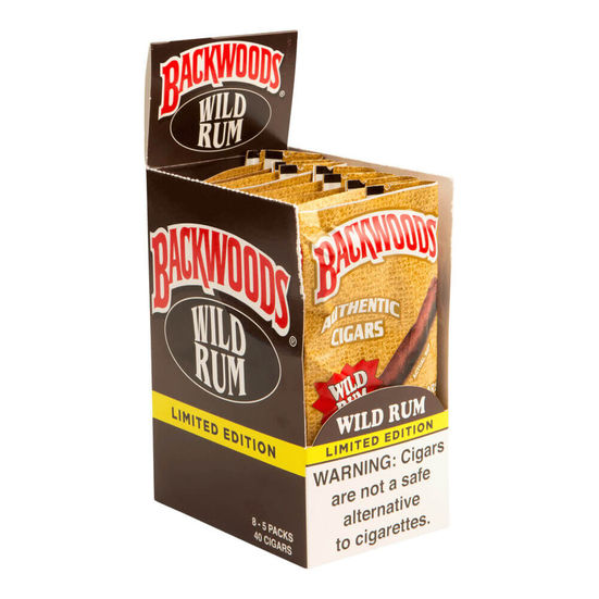 Backwoods Wild Rum cigars pack displayed, available in Bangkok cannabis shop