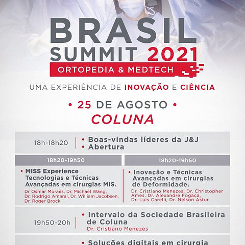 21 de Agosto de 2021 - Técnicas Modernas e Avanços da Cirurgia da Coluna Vertebral