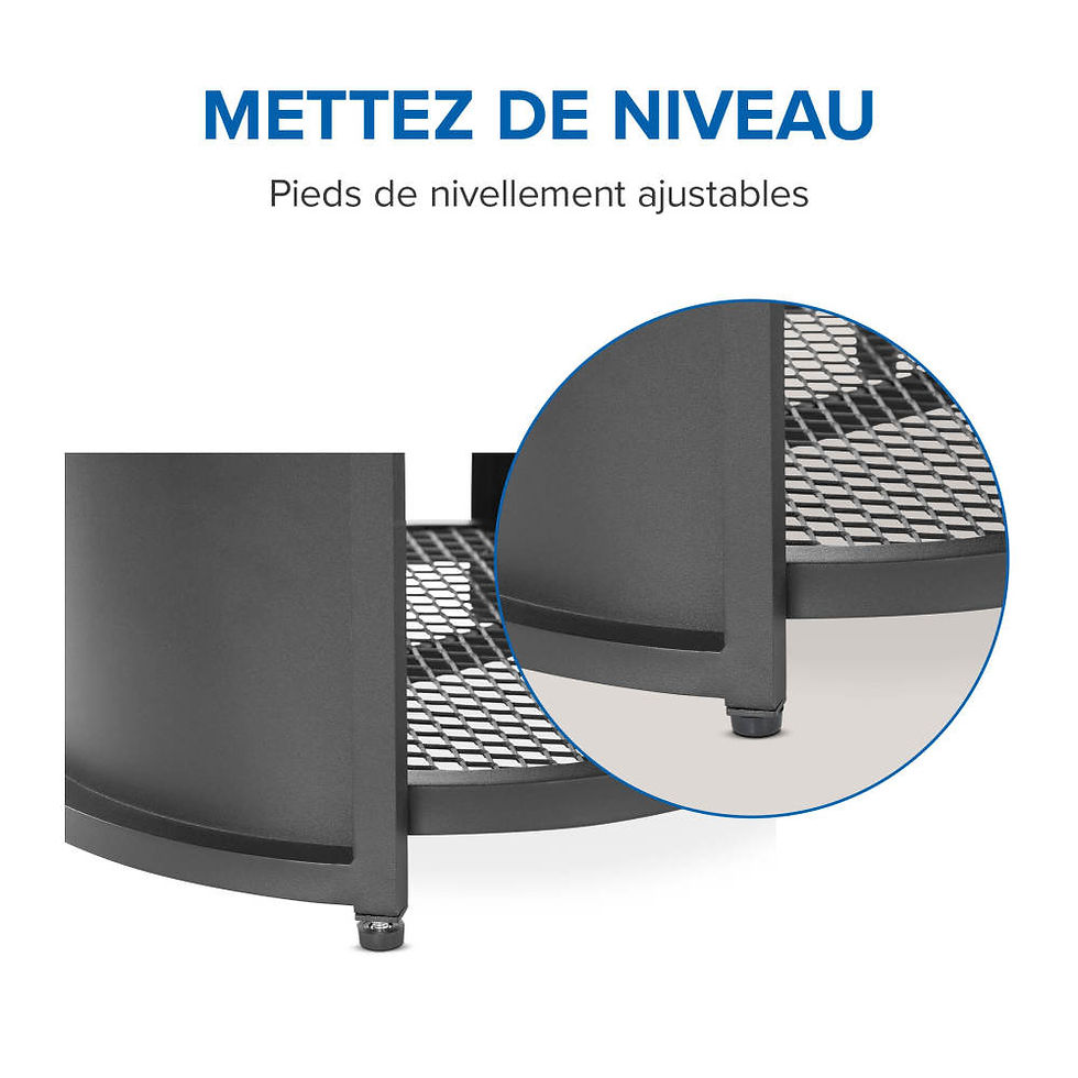 Miniature : Table d'appoint extérieur ronde 20 po noire