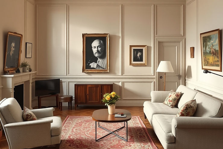 soggiorno-modern-heritage-parquet-spina-pesce-modanature