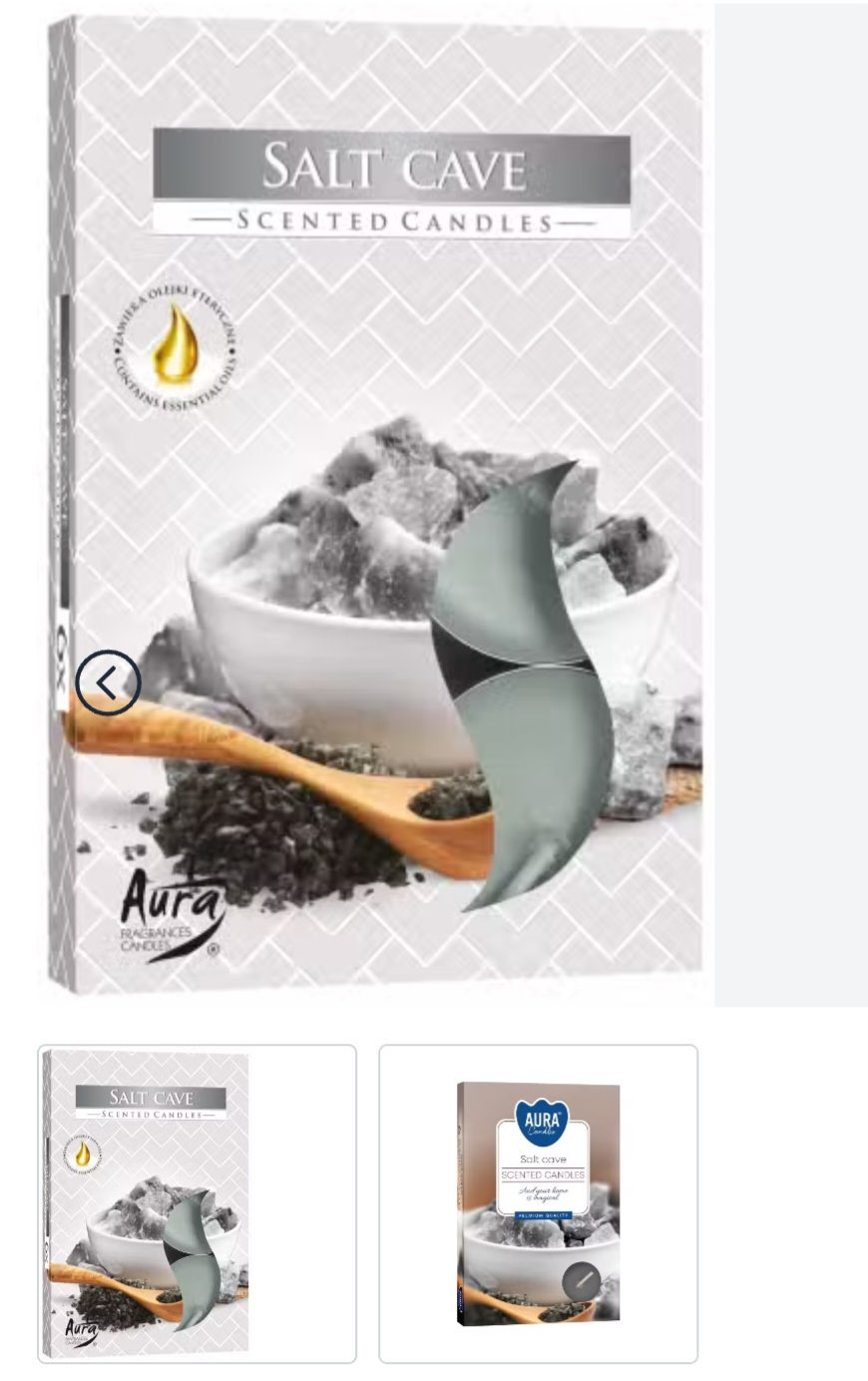 Set of 6 Scented Tealights - Salt Cave