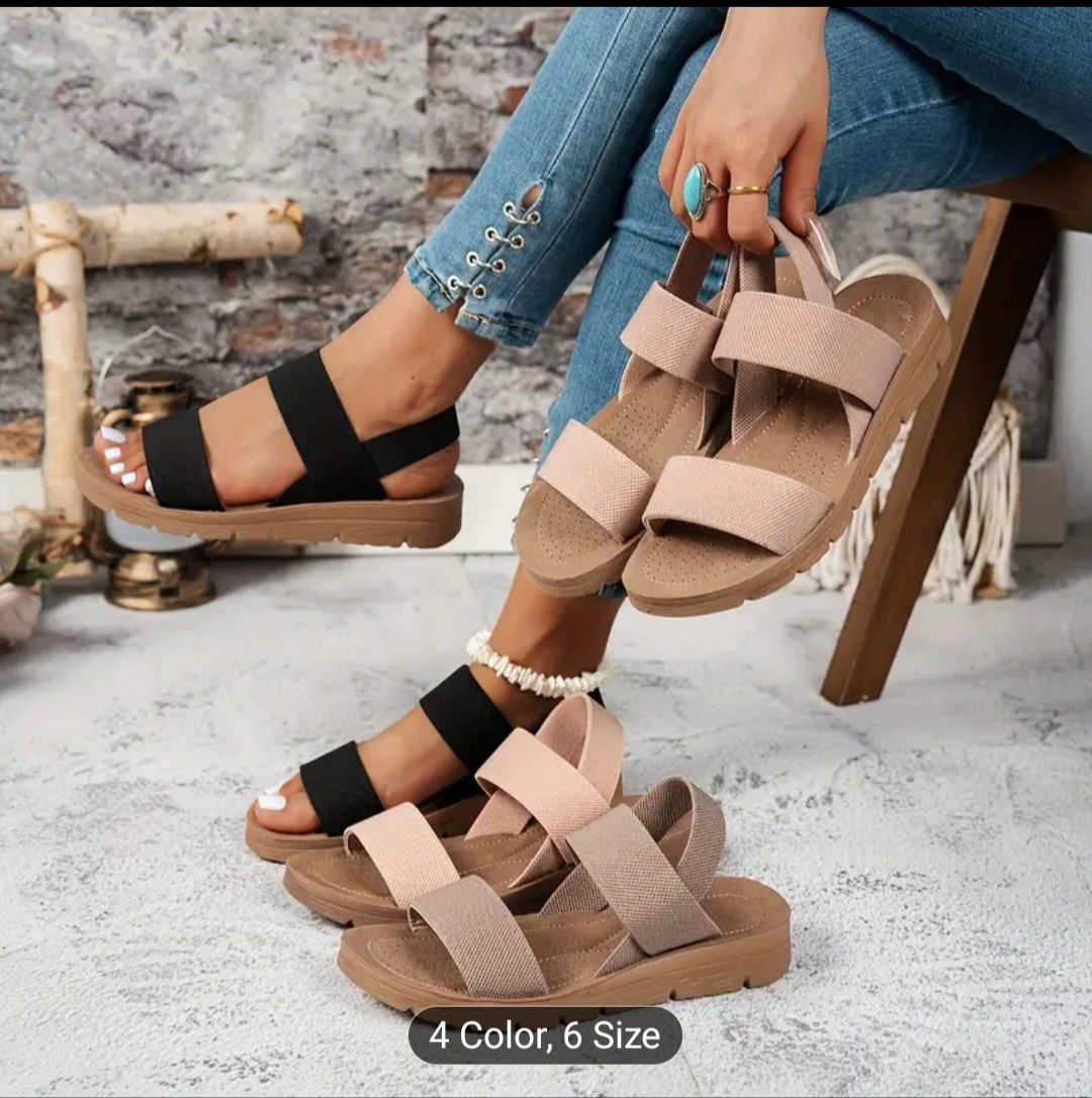 Women's Lightweight Slip-On Sandals - Open-Toe 