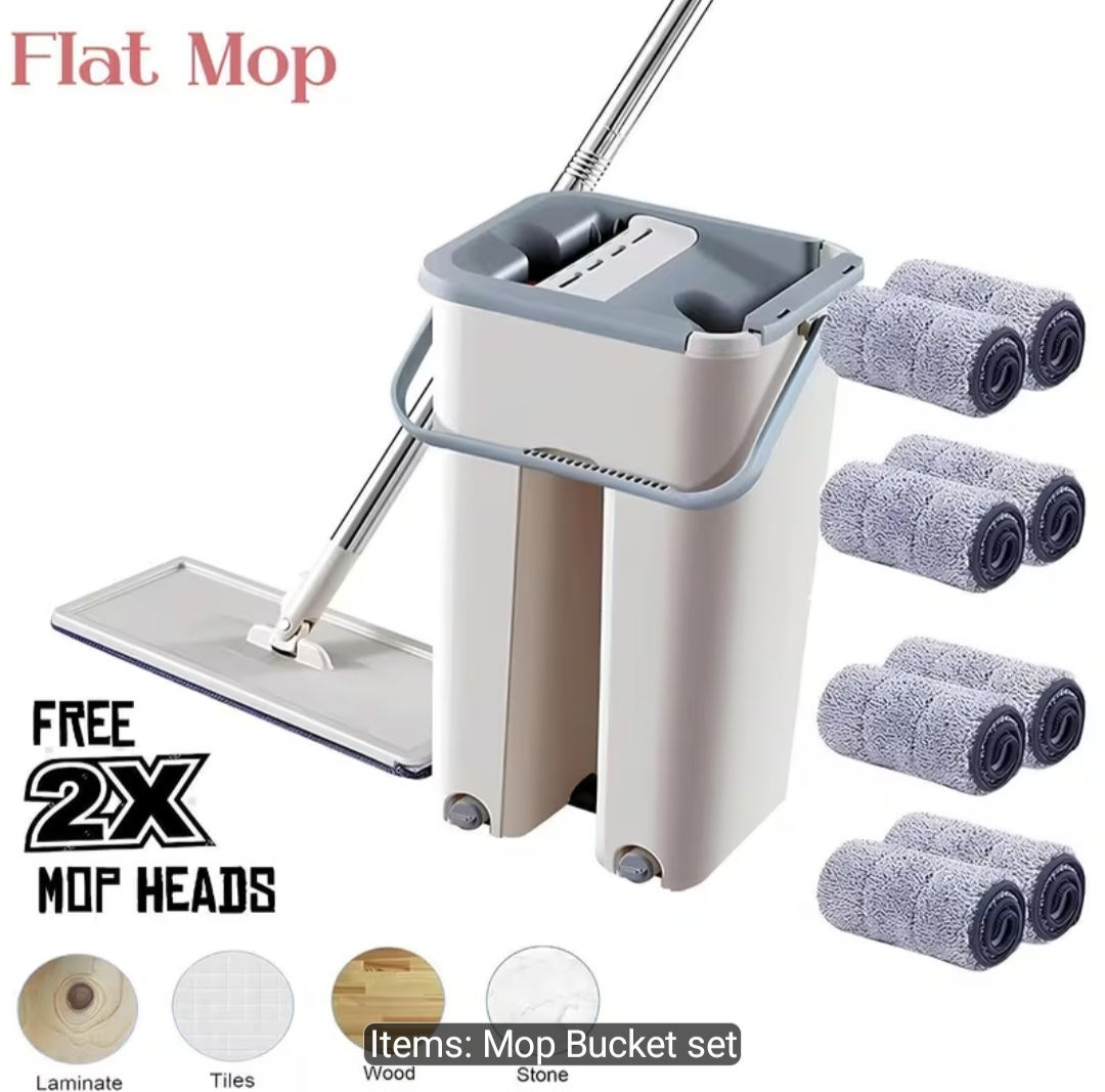 360° Flat Mop and Bucket Set 