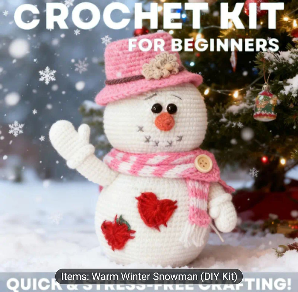 Thumbnail: Single Crochet Kit, Winter Snowman Crochet Pattern