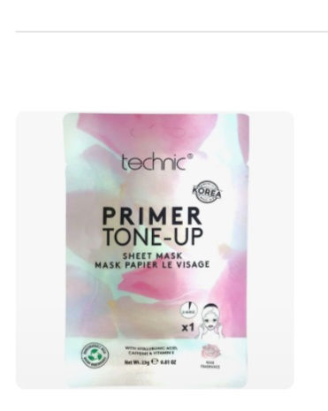 Technic Primer Tone Up Sheet Face Mask