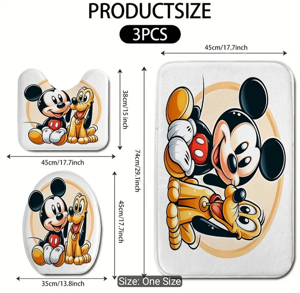 Thumbnail: Disney Mickey Mouse Minnie Mouse 3pcs Bathroom set