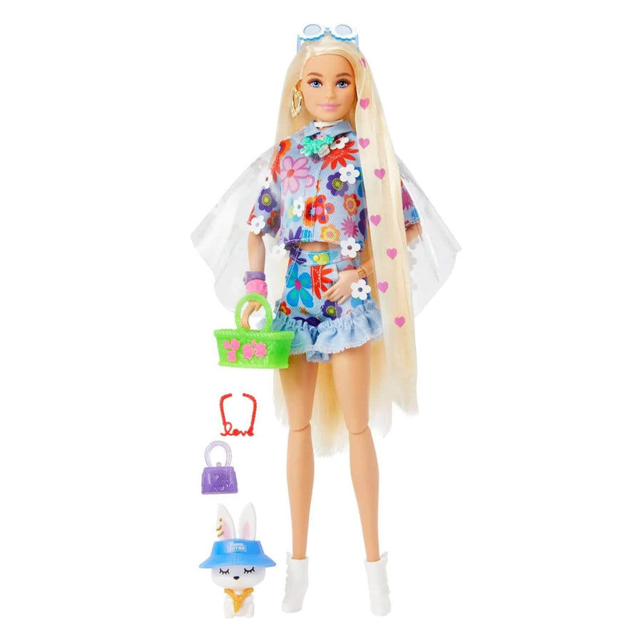 Thumbnail: Barbie Extra Fashion Doll With Pet & 15 Styling Accessories