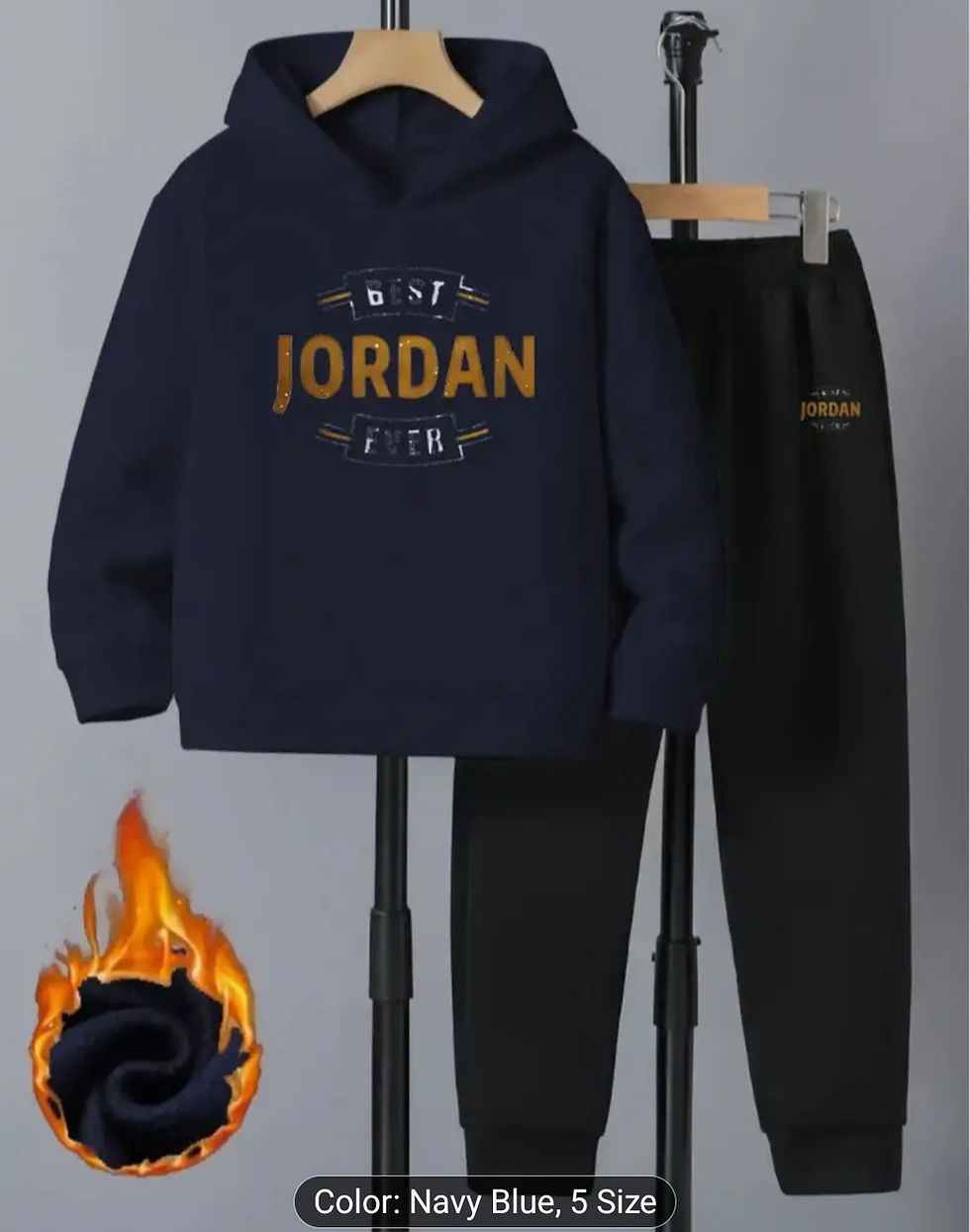 Thumbnail: Inspired Lettering Print Hoodie and Jogger Pants Set